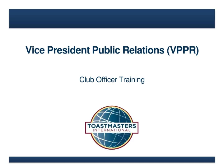 vice president public relations vppr