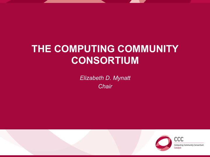 the computing community consortium