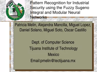 Patricia Melin, Alejandra Mancilla, Miguel Lopez,  Patricia Melin, Alejandra Mancilla, Miguel