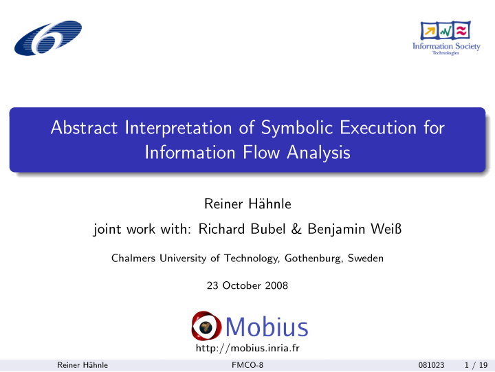 abstract interpretation of symbolic execution for