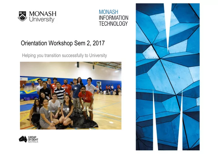 orientation workshop sem 2 2017