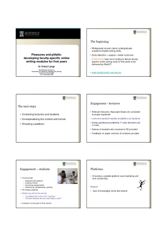 Widespread concern about undergraduate  academic