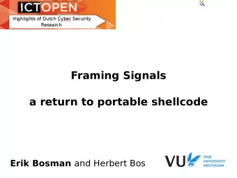 a single gadget weird machine  Highlights of Dutch Cyber Security  Research  Framing Signals  a