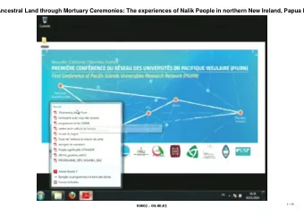 Managing Ancestral Land through Mortuary Ceremonies: The experiences of Nalik People in northern