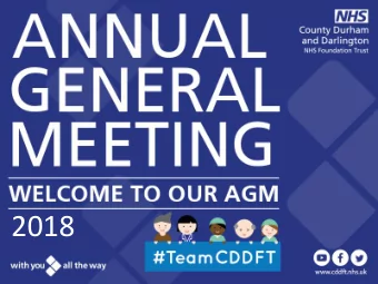 2018  We are one of the largest Trusts in the country  We serve a population of over 650,000 and