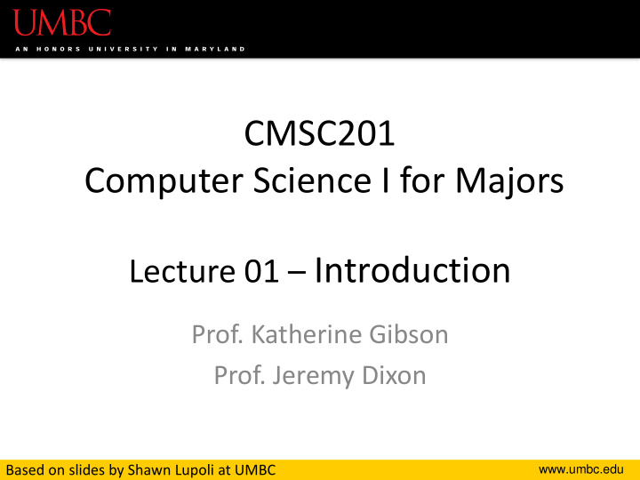 lecture 01 introduction