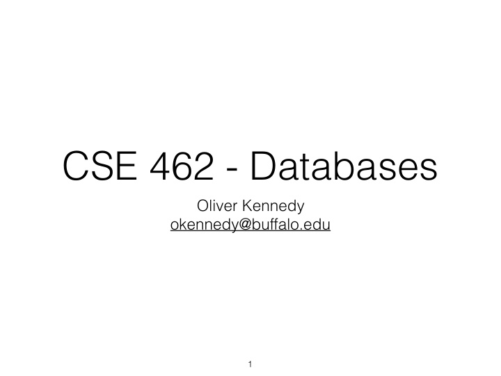 cse 462 databases