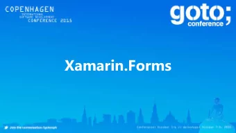 Xamarin.Forms  Introduction to  Xamarin  Who is this guy?  Cross platform developer  RedBull Event