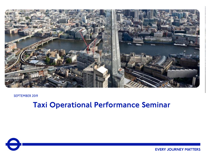 taxi operational performance seminar