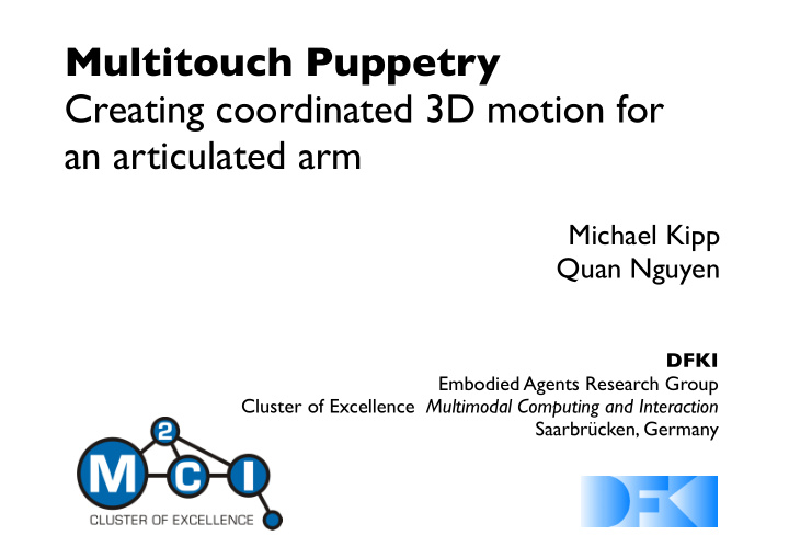 multitouch puppetry