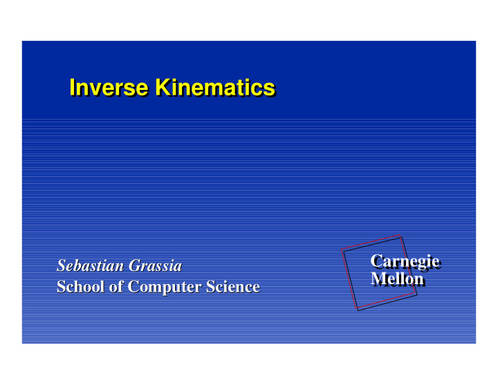 inverse kinematics inverse kinematics inverse kinematics