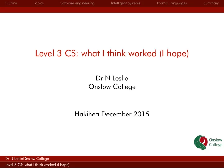 level 3 cs what i think worked i hope