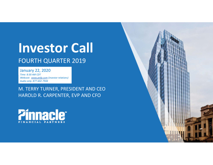 investor call