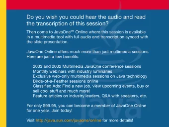 Do you wish you could hear the audio and read  the transcription of this session? Then come to