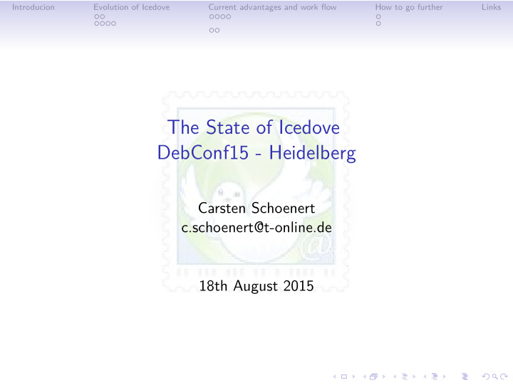 the state of icedove debconf15 heidelberg