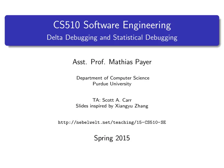 cs510 software engineering