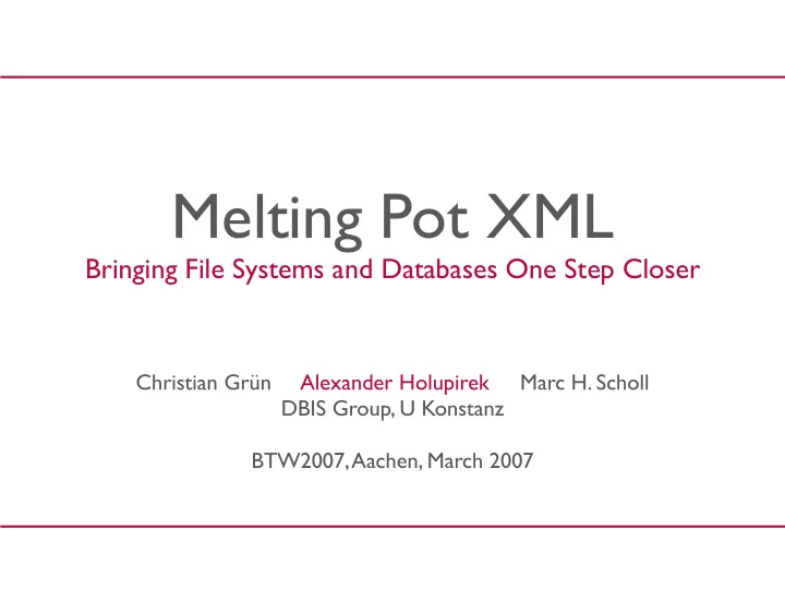 melting pot xml