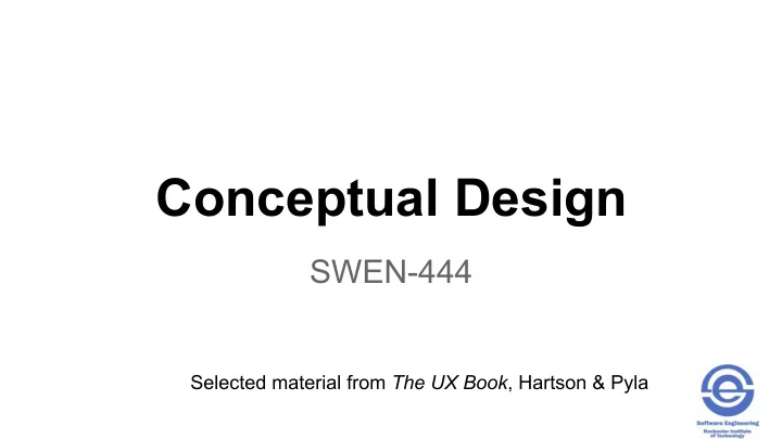 conceptual design