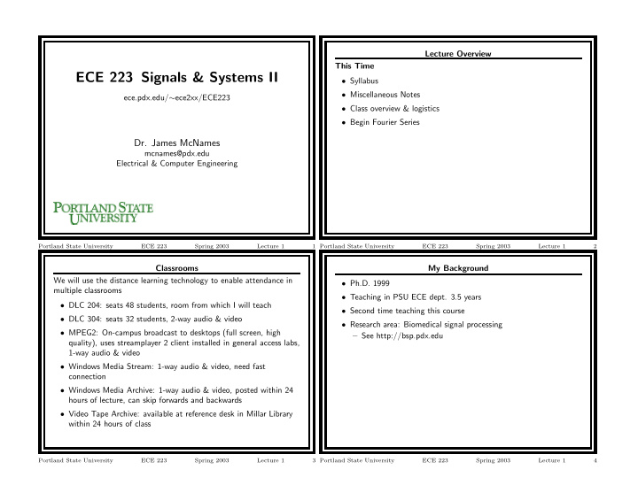 ece 223 signals systems ii