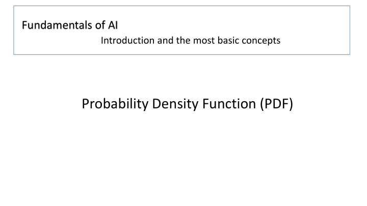 probability density function pdf joint probability
