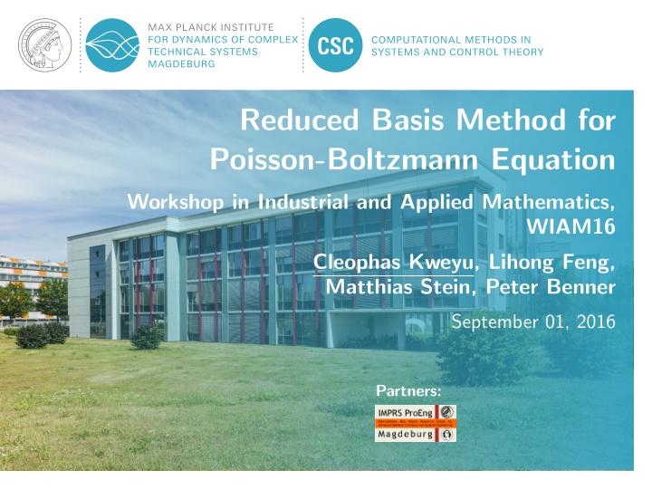 reduced basis method for poisson boltzmann equation