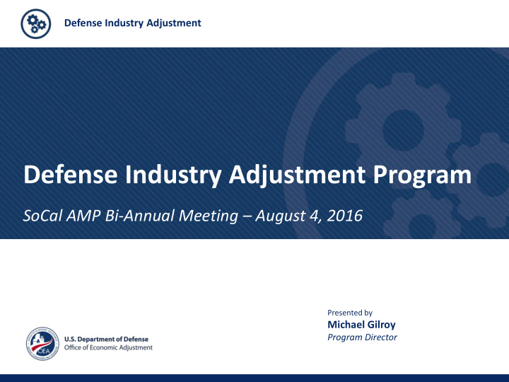 defense industry adjustment program