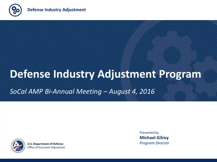 defense industry adjustment program