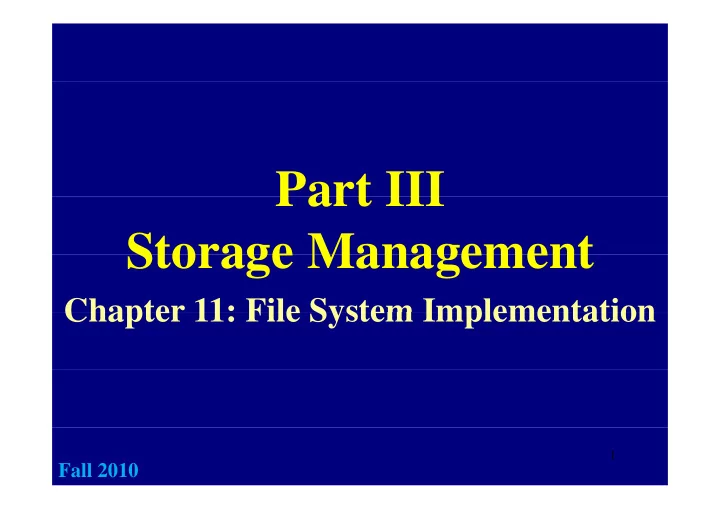 part iii part iii storage management storage management