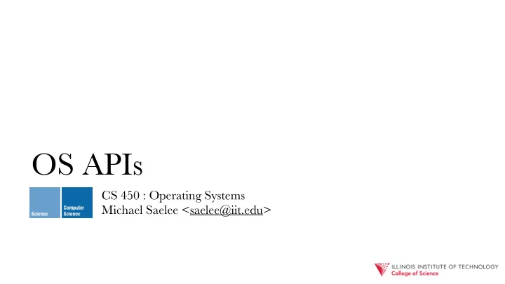 os apis