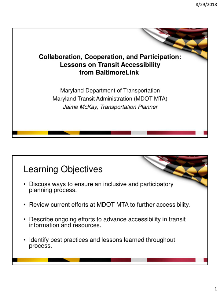 learning objectives