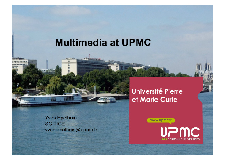 multimedia at upmc