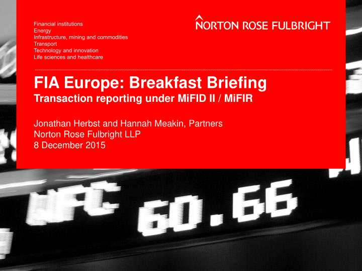fia europe breakfast briefing