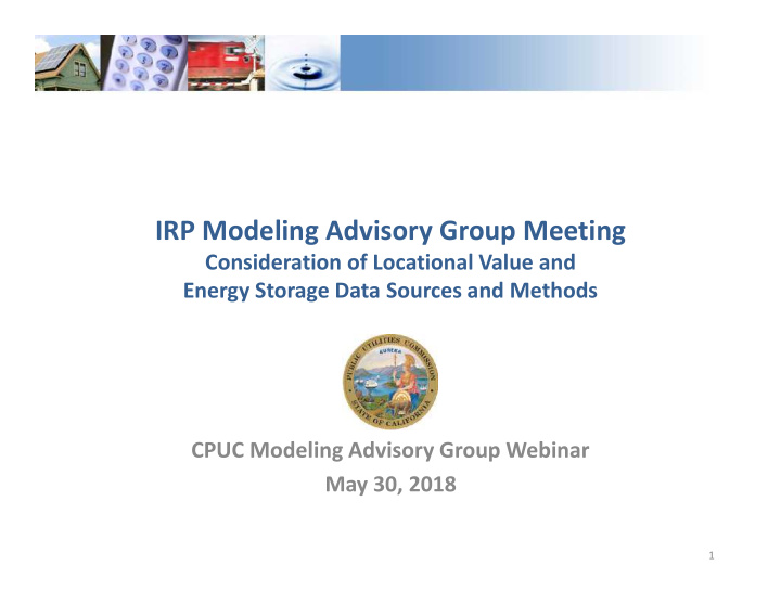 irp modeling advisory group meeting