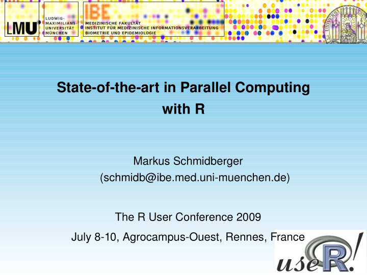 state of the art in parallel computing with r