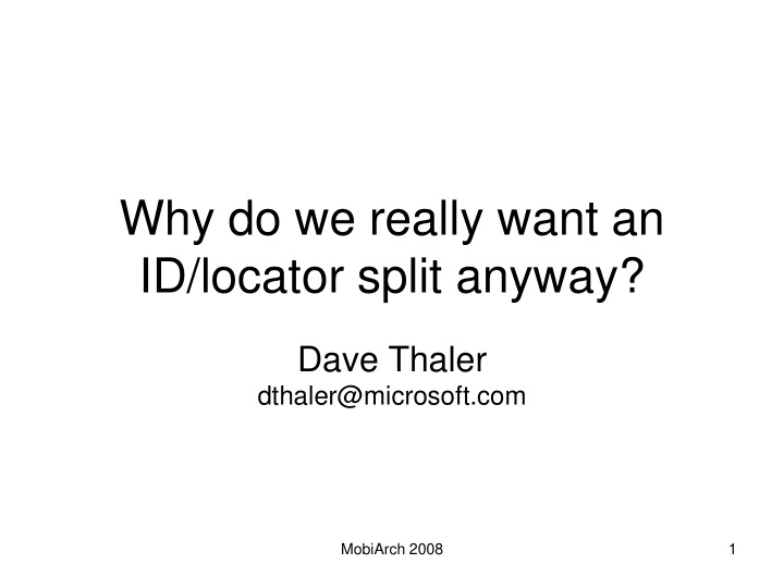 id locator split anyway
