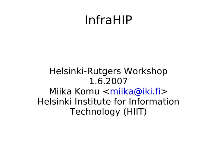 infrahip