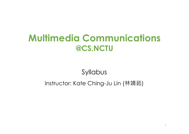 multimedia communications