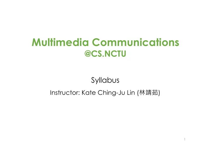 multimedia communications