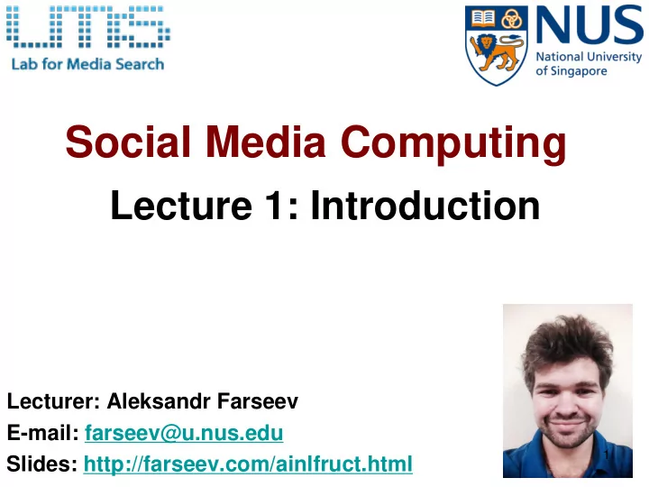 social media computing