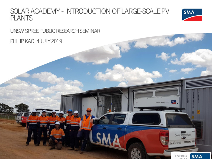 s olar academy introduction of large scale pv