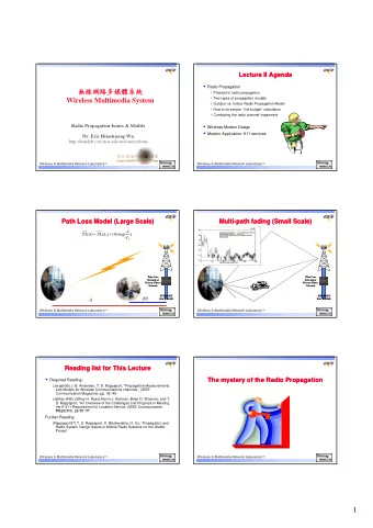 1  How to deal with Radio Propagation  How to deal with Radio Propagation  Where are you from?