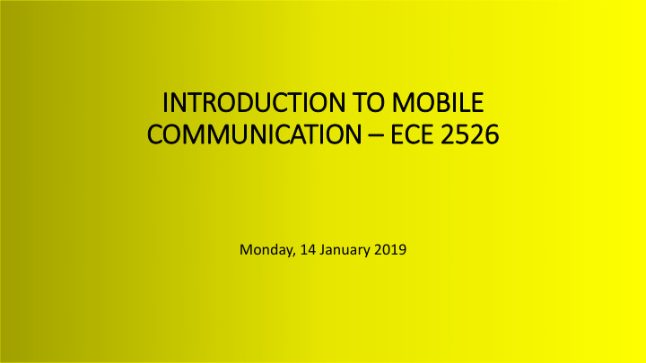 communication ece 2526