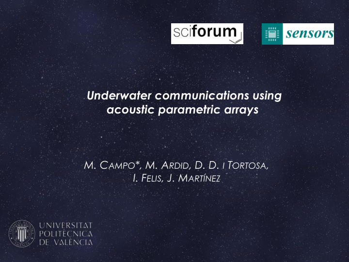 underwater communications using