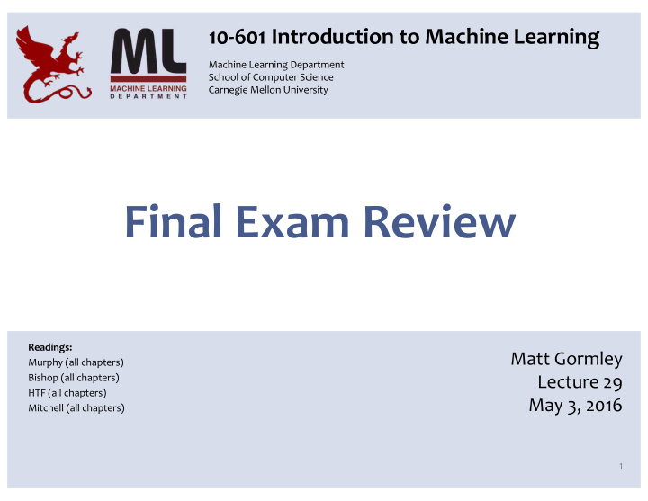 final exam review