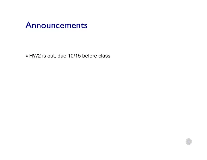 announcements