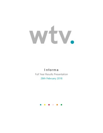 I ntroduction &amp; Key Highlights  Stephen A. Carter, Group Chief Executive  Good morning