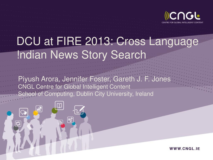 dcu at fire 2013 cross language ndian news story search