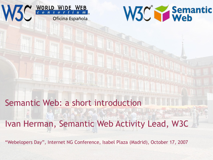 semantic web a short introduction ivan herman semantic