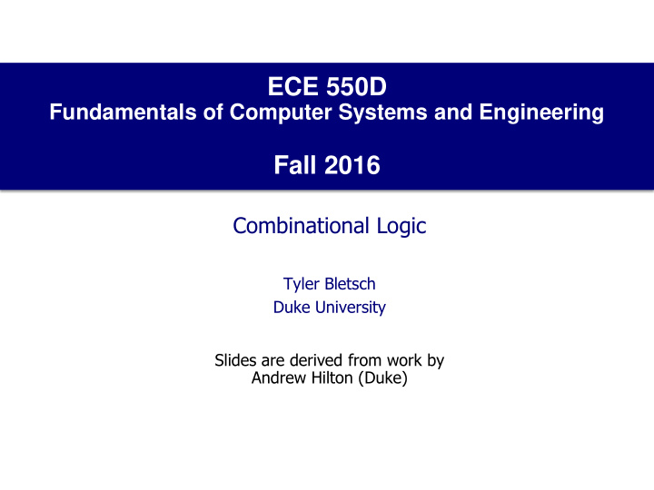 ece 550d