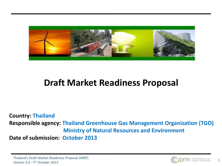 draft market readiness proposal